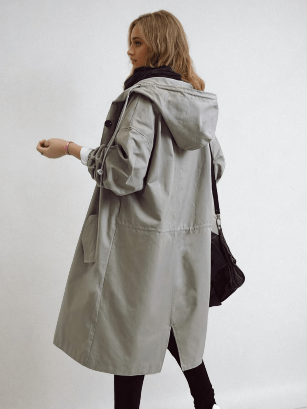 Audra | Oversized Relaxed-Fit Hooded Trench Coat for Women