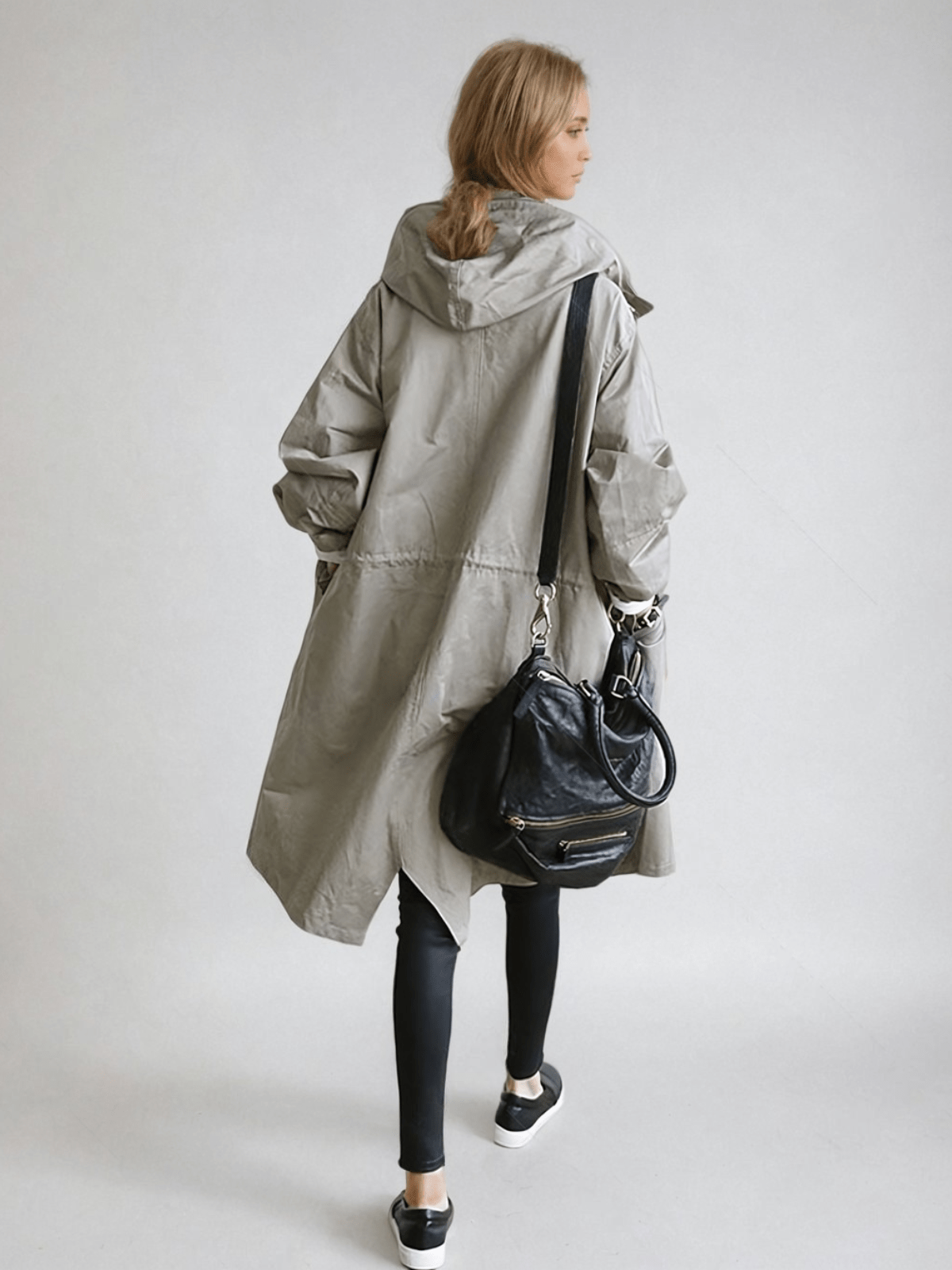 Audra | Oversized Relaxed-Fit Hooded Trench Coat for Women