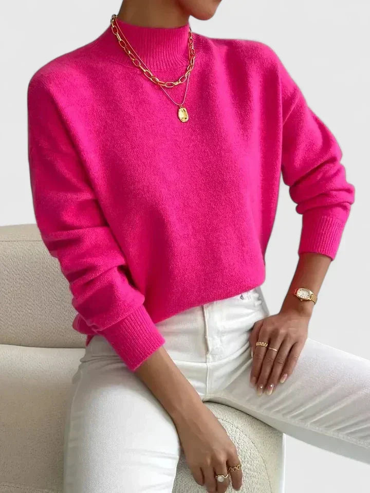 Cozy turtleneck sweater by Christine Brewer, featuring a versatile, comfortable fit in a stylish, elegant design.
