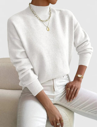 Christine Brewer Freya cozy turtleneck sweater in soft fabric, featuring a relaxed fit and classic design, perfect for casual wear.