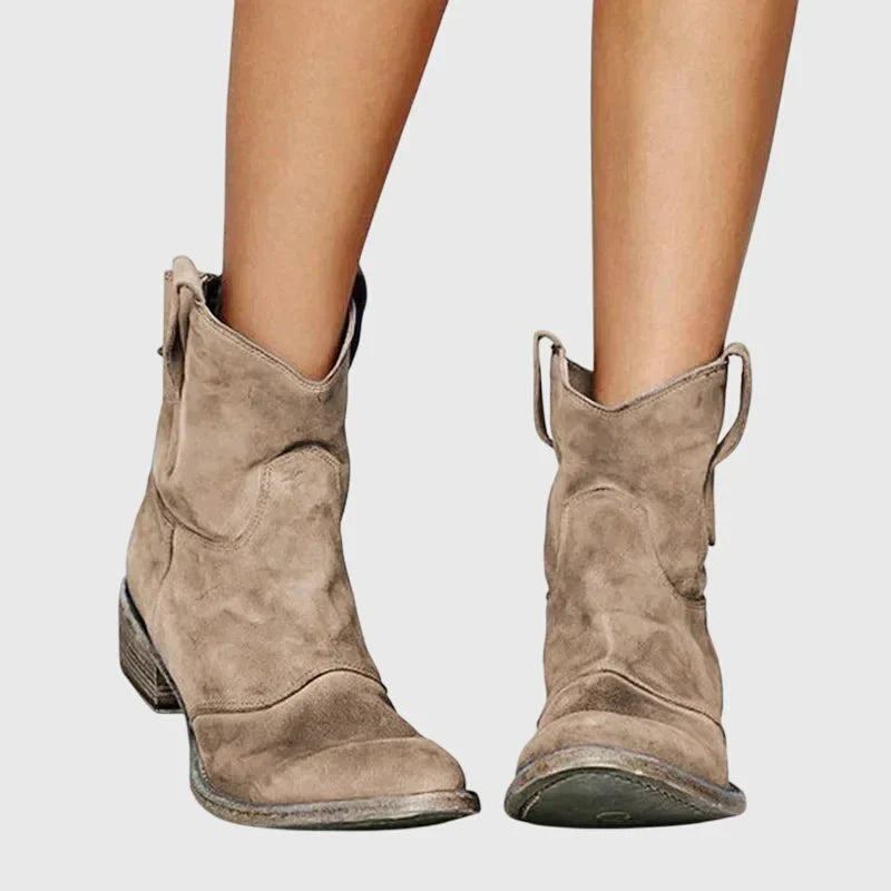 Sabrina1 | Cowboy Boots, Ankle Boots, Western Boots, Women, Pointed Toe, Block Heel, Side Zip,