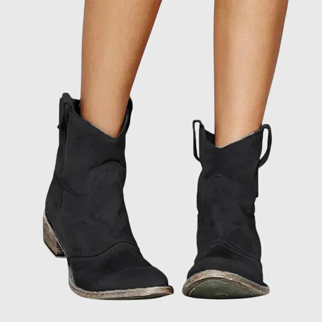 Sabrina1 | Cowboy Boots, Ankle Boots, Western Boots, Women, Pointed Toe, Block Heel, Side Zip,