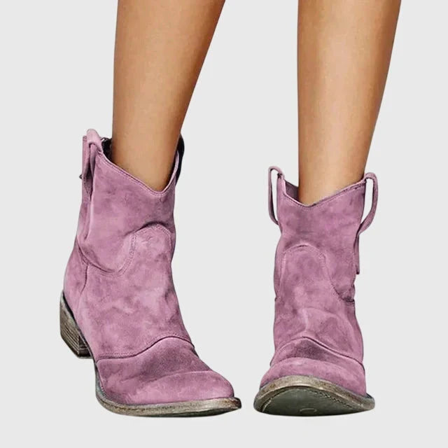 Sabrina1 | Cowboy Boots, Ankle Boots, Western Boots, Women, Pointed Toe, Block Heel, Side Zip,