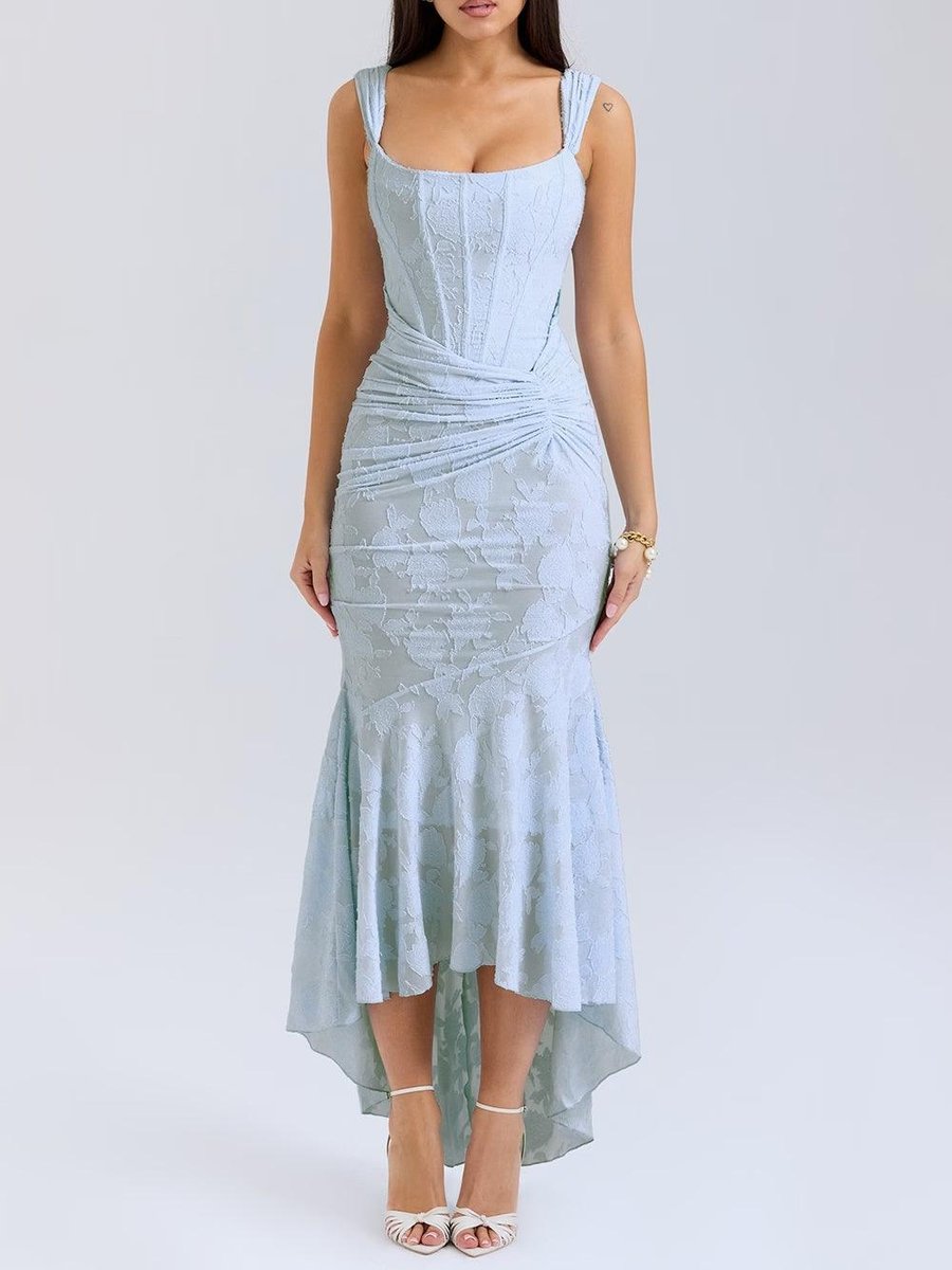 Brigitte | Lace Jacquard Corset Dress for Women