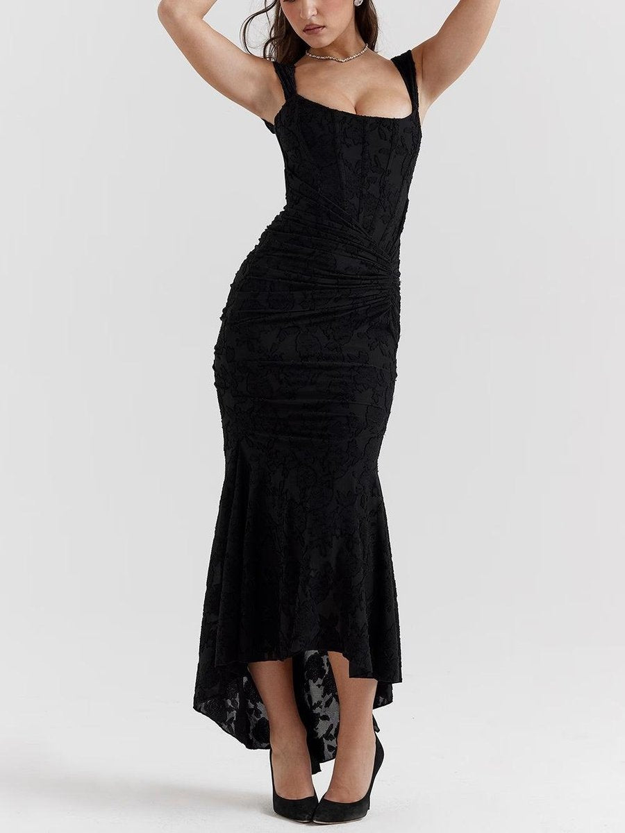 Brigitte | Lace Jacquard Corset Dress for Women