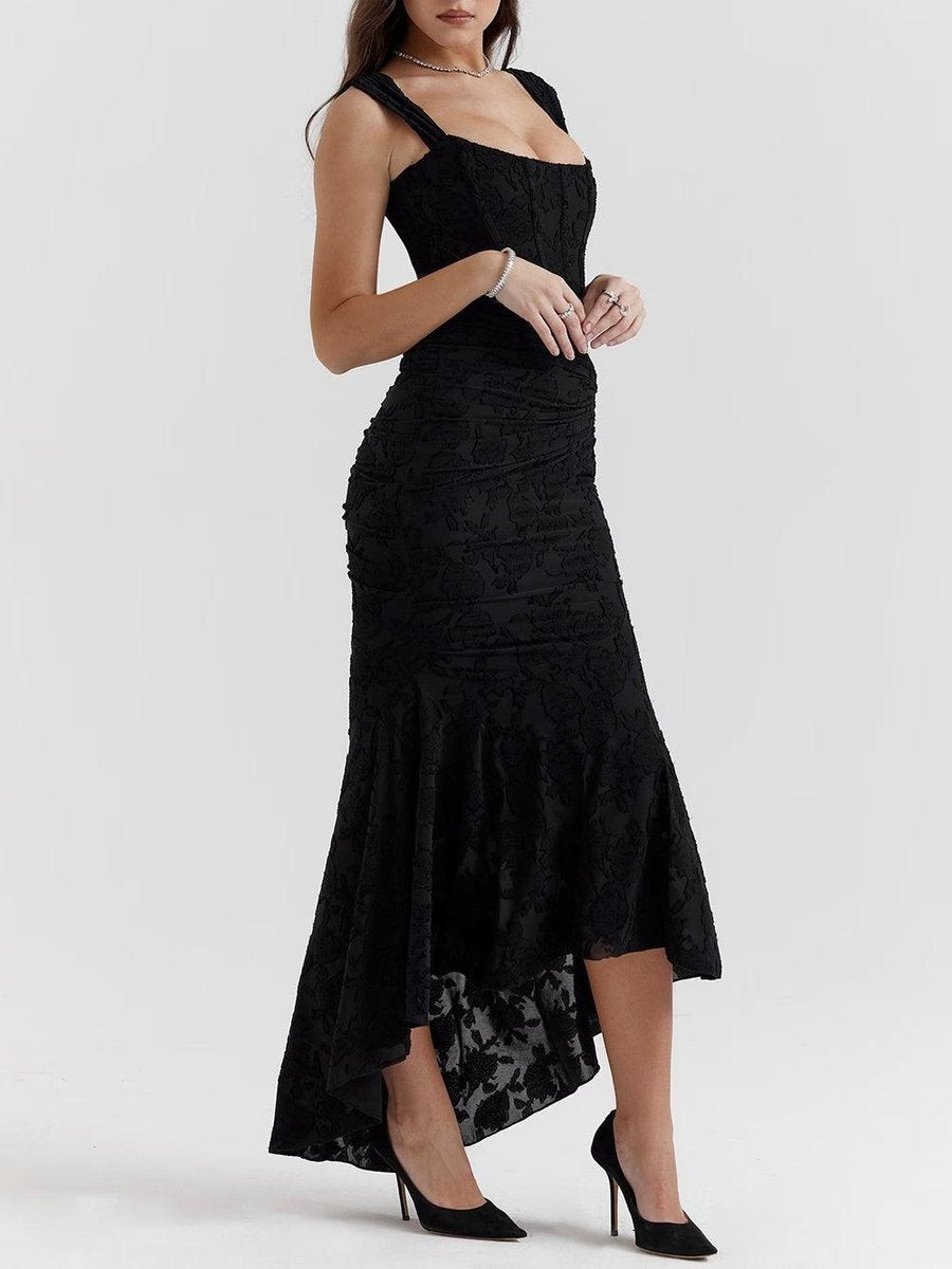 Brigitte | Lace Jacquard Corset Dress for Women