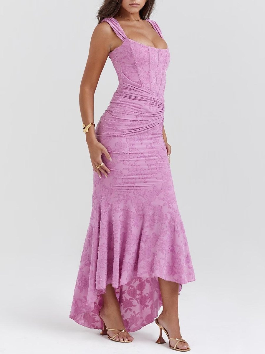 Brigitte | Lace Jacquard Corset Dress for Women