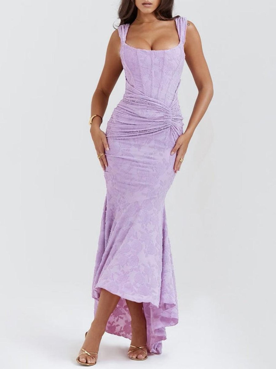 Brigitte | Lace Jacquard Corset Dress for Women