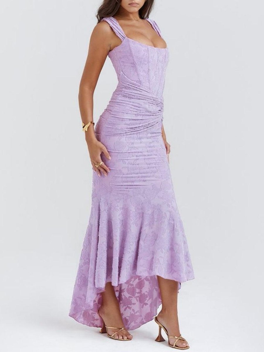 Brigitte | Lace Jacquard Corset Dress for Women