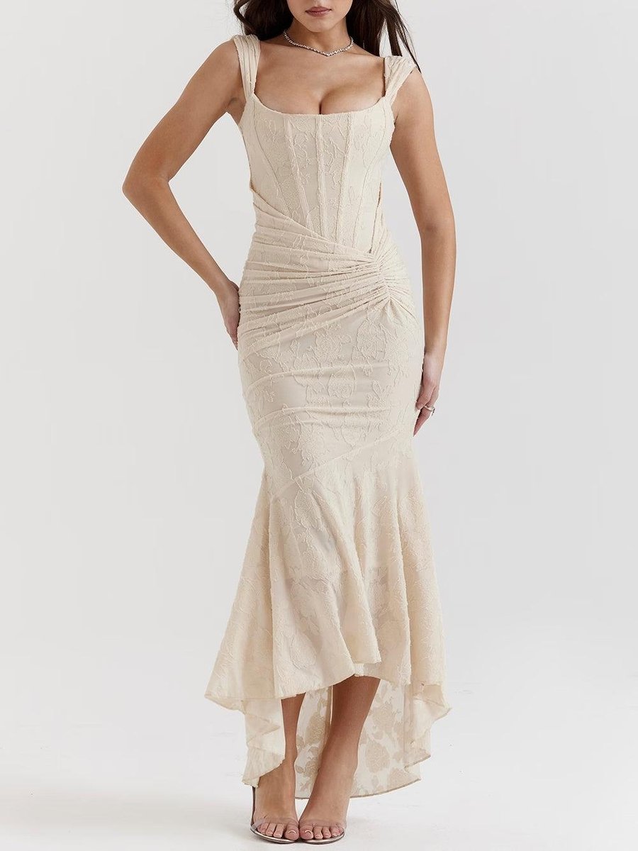 Brigitte | Lace Jacquard Corset Dress for Women
