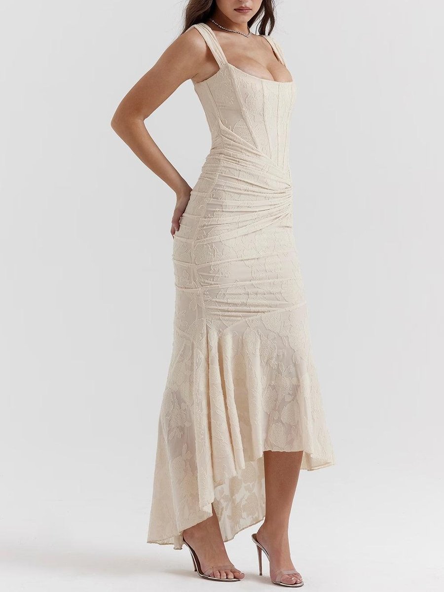 Brigitte | Lace Jacquard Corset Dress for Women