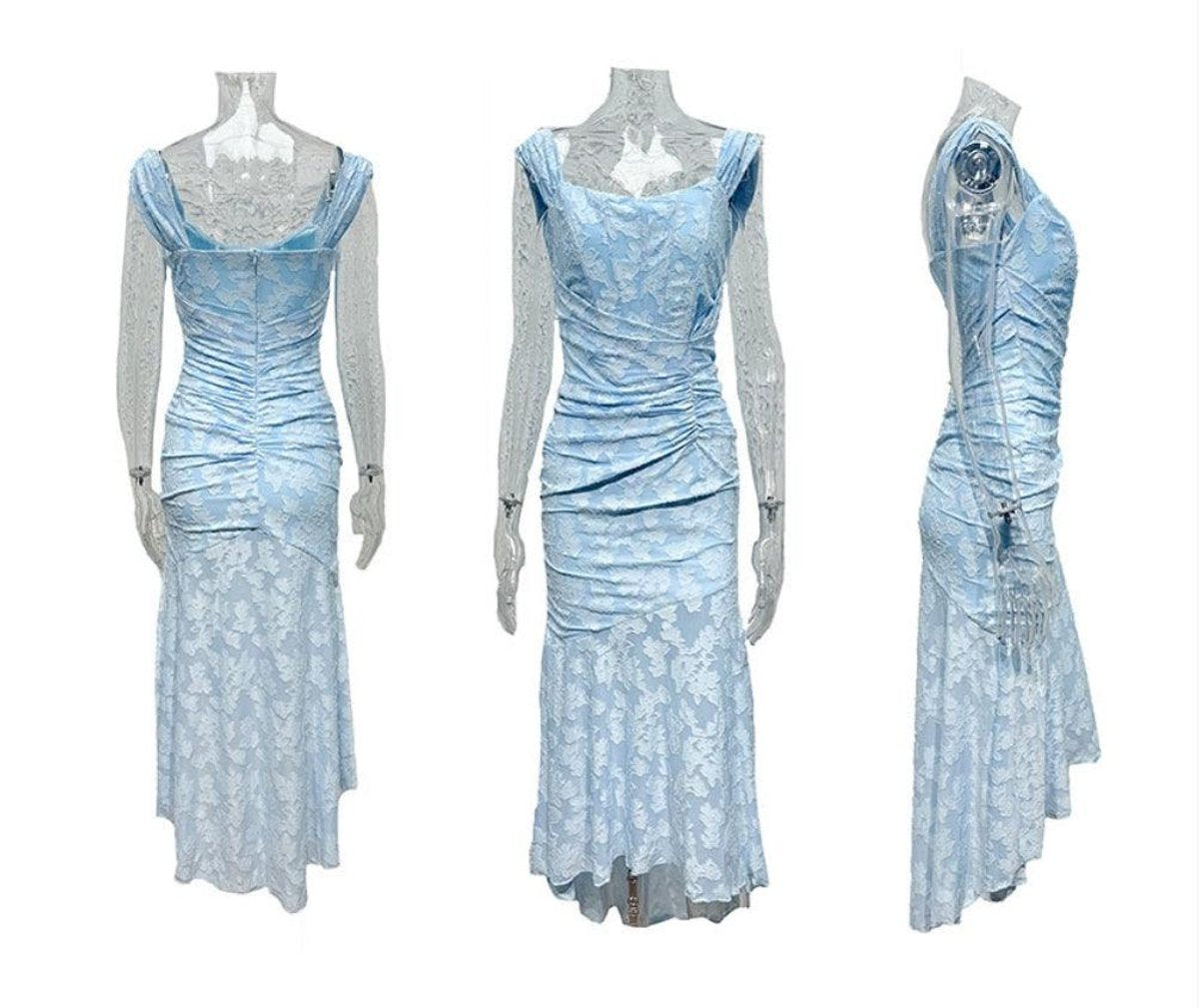 Brigitte | Lace Jacquard Corset Dress for Women