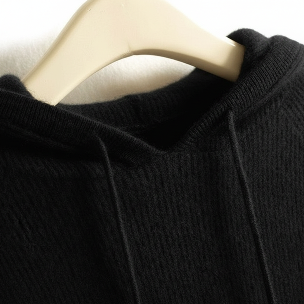 Celeste | Cashmere Hoodie Sweater Knit Winter Warm Ribbed Mink Blend Pullover Soft Fall