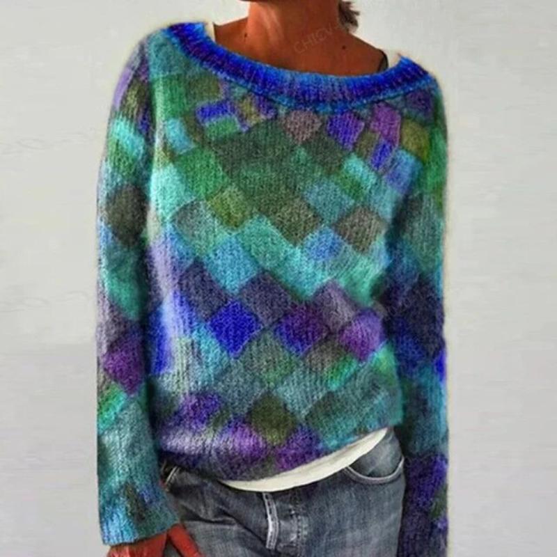 Women’s Melanie knit sweater by Christine Brewer featuring a cozy, textured knit fabric in a stylish design.