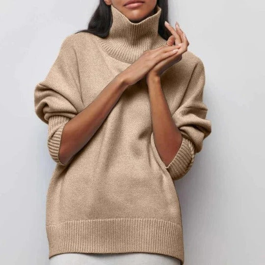 Dorothea | Cable-Knit Oversized Turtleneck Sweater for Women