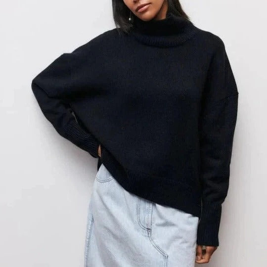 Dorothea | Cable-Knit Oversized Turtleneck Sweater for Women