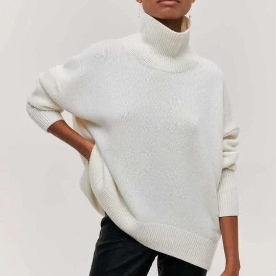 Dorothea | Cable-Knit Oversized Turtleneck Sweater for Women