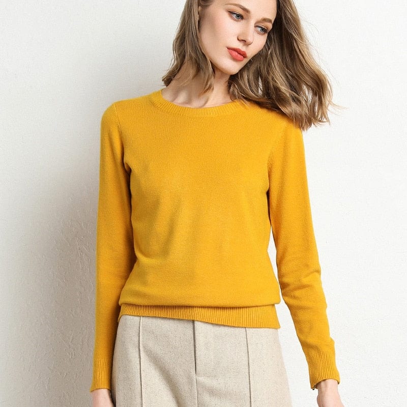 Lavinia | Cashmere Crew Neck Sweater for Women