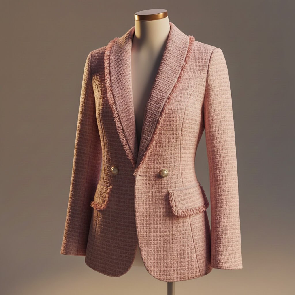 Yvette | Bouclé Double-Breasted Blazer for Women