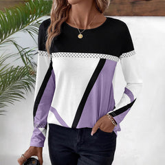 Purple Christine Brewer Quinn women's blouse, elegant chemisier with a fitted design and stylish collar, displayed on a hanger.