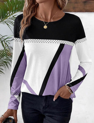 Purple Christine Brewer Quinn women's blouse, elegant chemisier with a fitted design and stylish collar, displayed on a hanger.