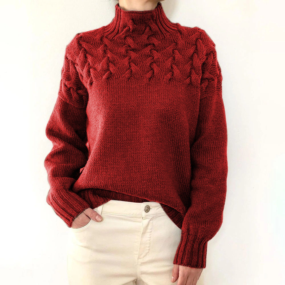 Christine Brewer Tessa women's turtleneck sweater in soft knitwear, featuring a cozy fit and classic design.
