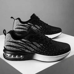 Christine Brewer women's running shoes with breathable knit upper and air cushion sole for comfort and support.