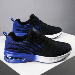 Christine Brewer women's running shoes with breathable knit upper and air cushion sole, designed for comfort and support.
