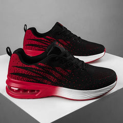 Christine Brewer women's running shoes with breathable knit upper and air cushion sole, designed for comfort and performance.