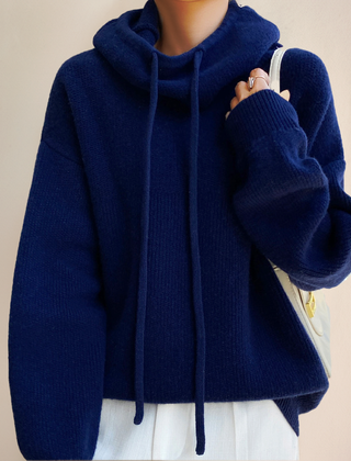 Madelyn women's hooded sweater by Christine Brewer, featuring a cozy hood and casual fit, perfect for everyday wear.