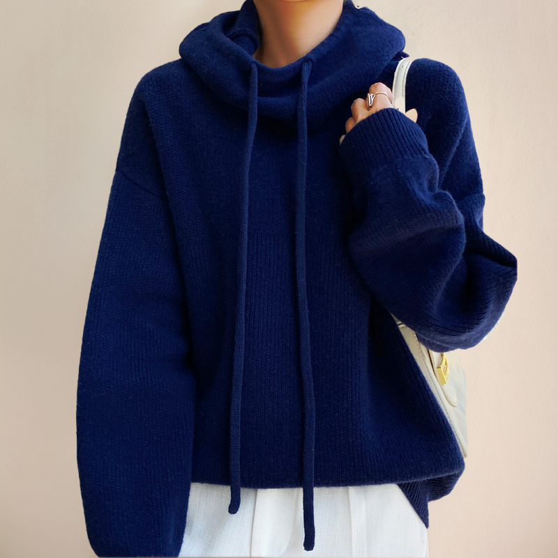 Madelyn women's hooded sweater by Christine Brewer, featuring a cozy hood and casual fit, perfect for everyday wear.