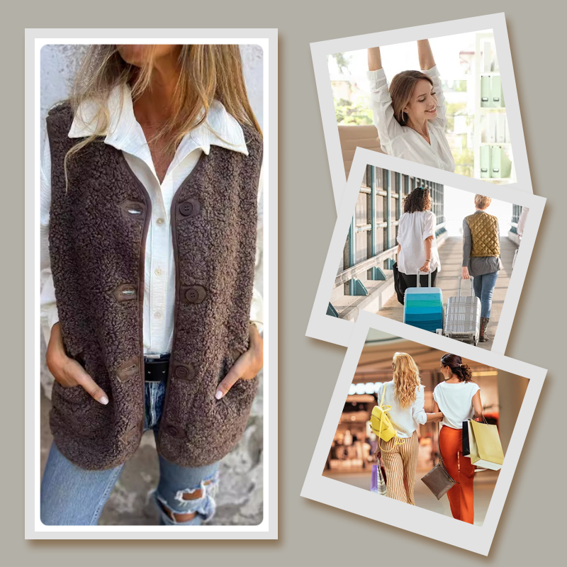 Christine Brewer Paige sleeveless knit vest for women, featuring a stylish, fitted design in soft, textured fabric.