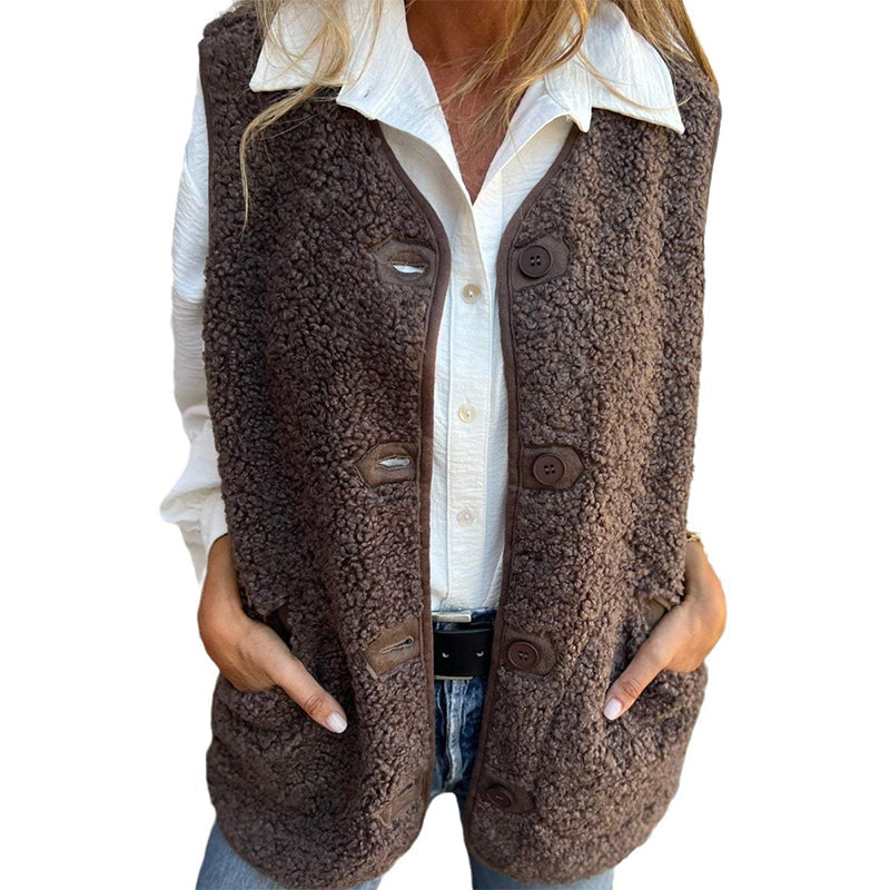 Christine Brewer Paige sleeveless knit vest for women, featuring a stylish, fitted design in soft knit fabric.
