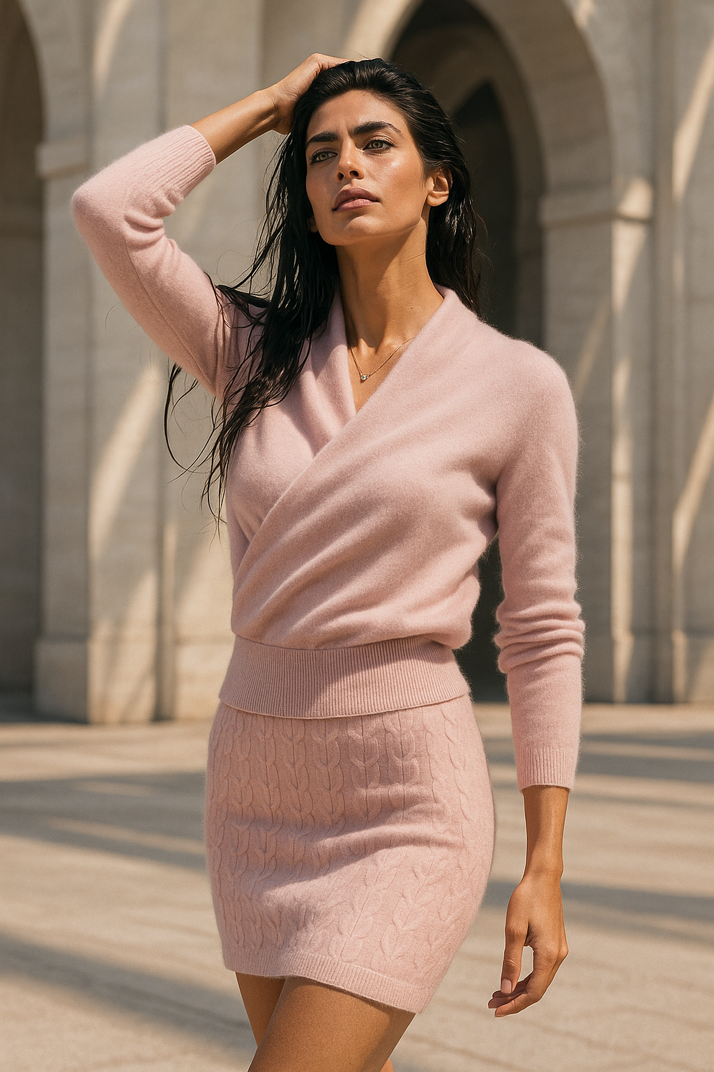 Helen cashmere sweater for women by Christine Brewer, featuring soft knit fabric and a classic fit, shown in a cozy, stylish design.