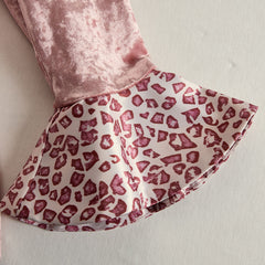 Pink contrast leopard print velvet blazer with lapel, stylish jacket from Christine Brewer's Jackets & Blazers collection.