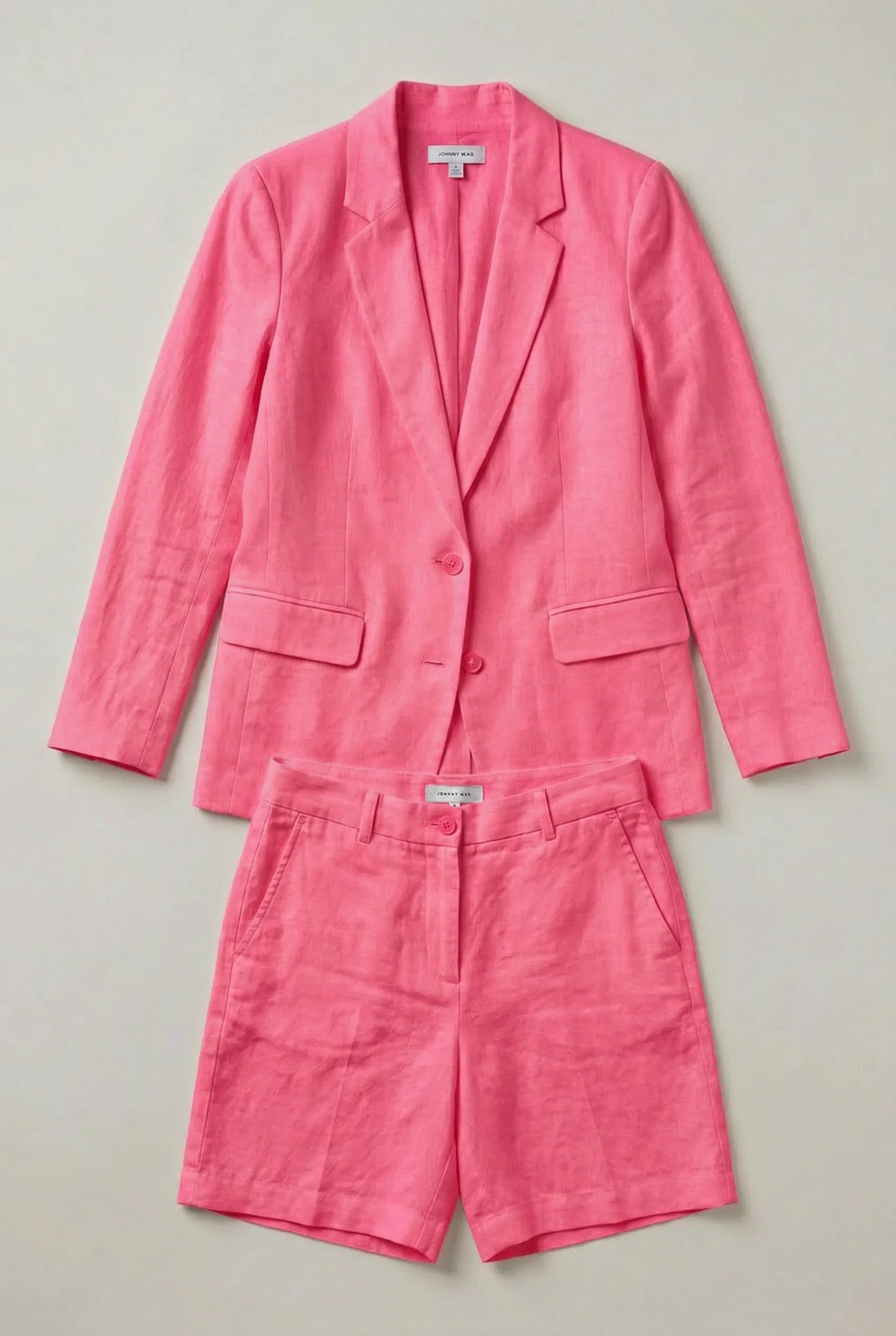 Tailored Penelope blazer for women from Christine Brewer, showcasing a sleek, fitted design in a professional suit style.