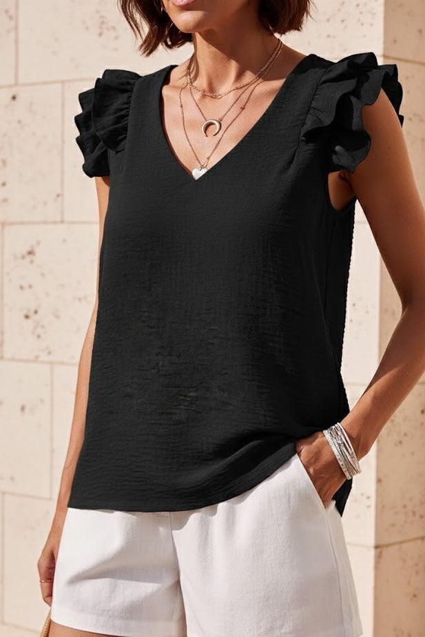 Christine Brewer Grace V-Neck Top for Women, stylish and comfortable women's top in a flattering V-neck design.