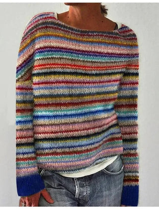 Christine Brewer Giselle graphic Nordic sweater for women from the #1752 collection, featuring a cozy, patterned knit design.