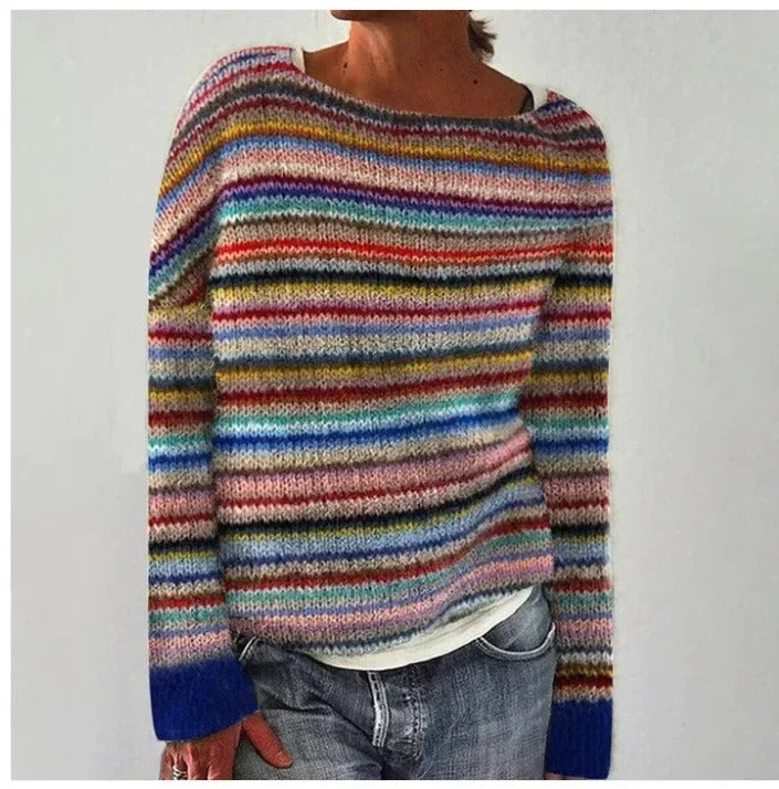 Christine Brewer Giselle graphic Nordic sweater for women from the #1752 collection, featuring a cozy, patterned knit design.