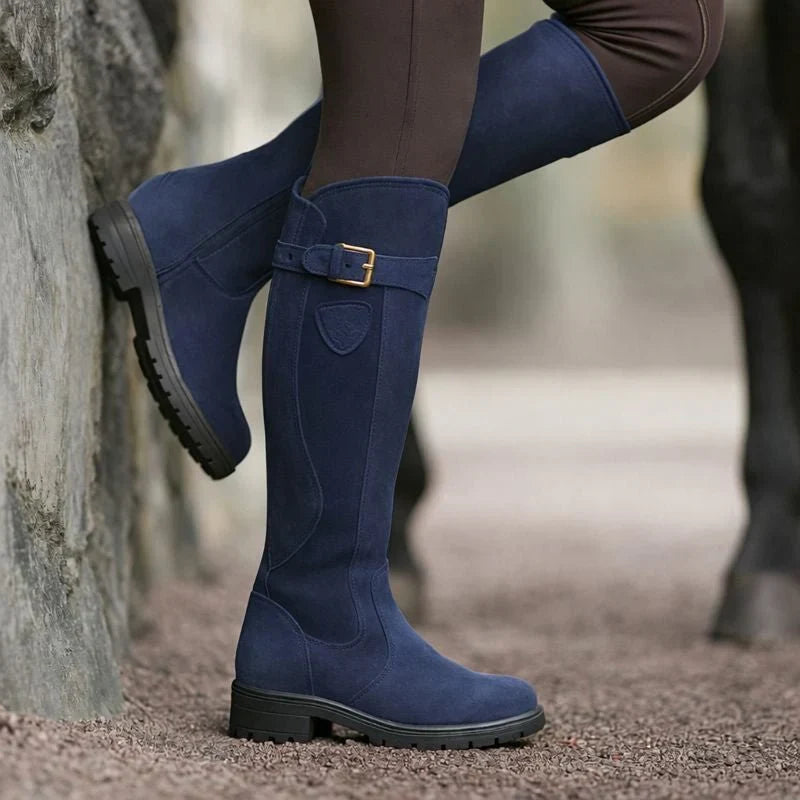 Odile | Knee High Boots Waterproof Riding Boots Tall Boots Women Winter Leather Buckle Side