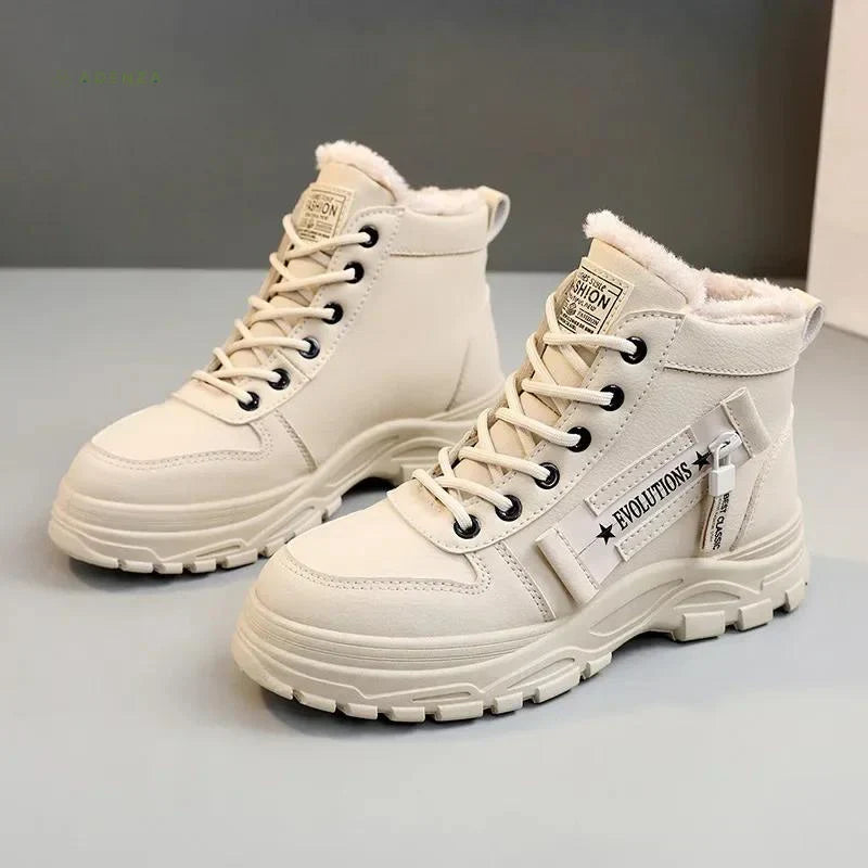 Lark | Snow Boots Winter Boots Waterproof Ankle Boots Women Warm Fur Lined Lace Up