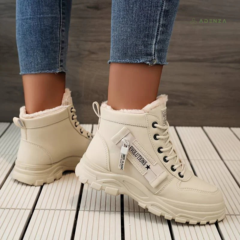 Lark | Snow Boots Winter Boots Waterproof Ankle Boots Women Warm Fur Lined Lace Up