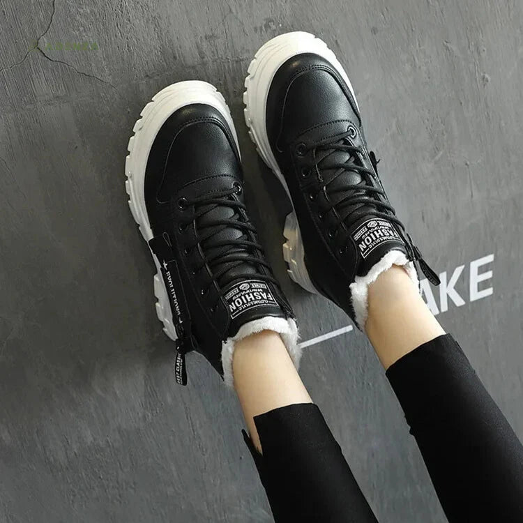 Lark | Snow Boots Winter Boots Waterproof Ankle Boots Women Warm Fur Lined Lace Up