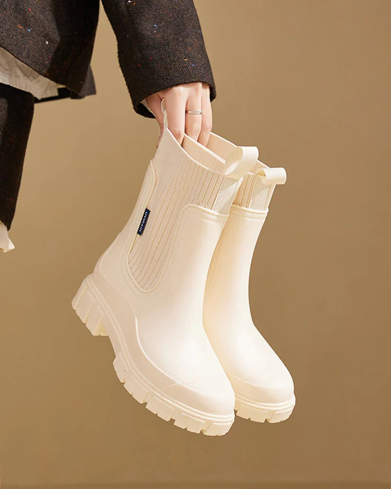 Maisie | Chelsea Boots Rain Boots Waterproof Ankle Boots Women Winter Lug Sole Slip On
