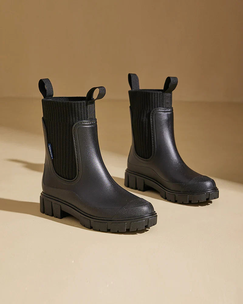 Maisie | Chelsea Boots Rain Boots Waterproof Ankle Boots Women Winter Lug Sole Slip On