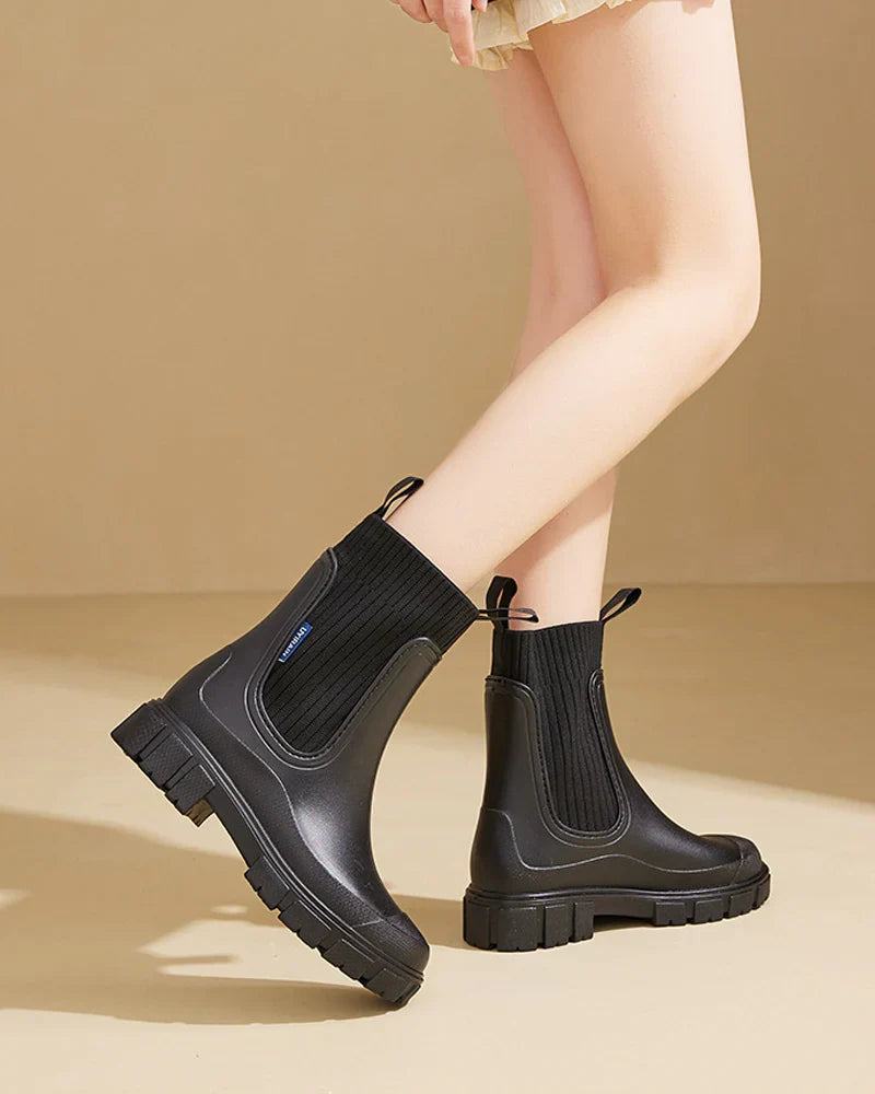 Maisie | Chelsea Boots Rain Boots Waterproof Ankle Boots Women Winter Lug Sole Slip On