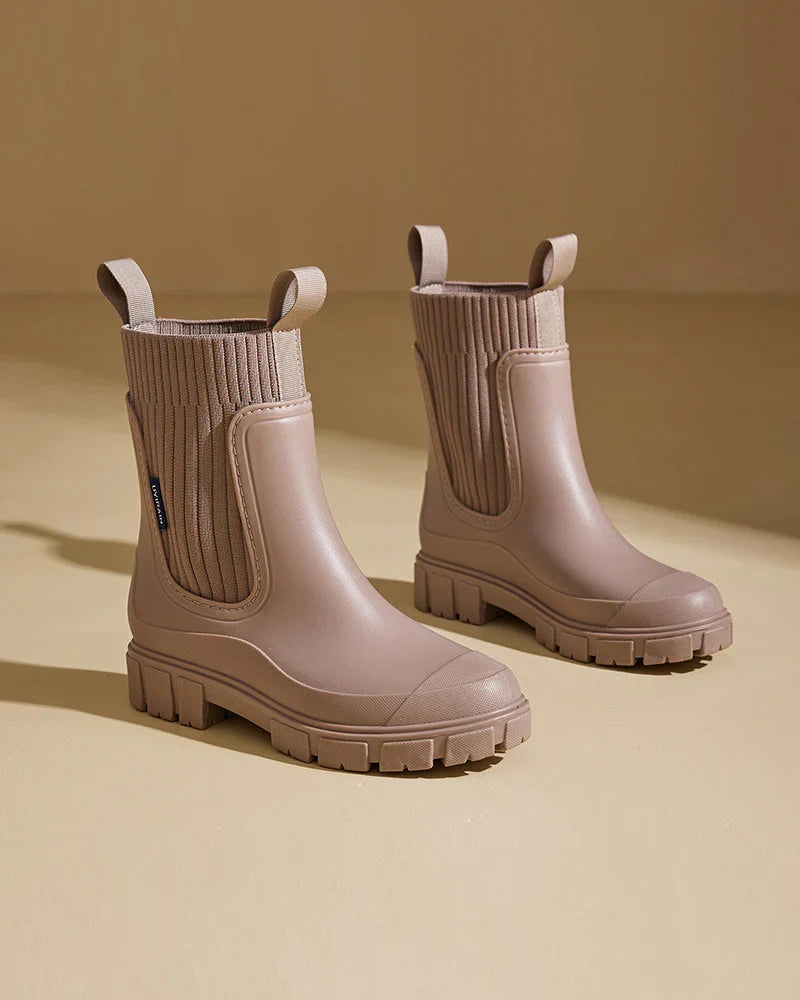 Maisie | Chelsea Boots Rain Boots Waterproof Ankle Boots Women Winter Lug Sole Slip On
