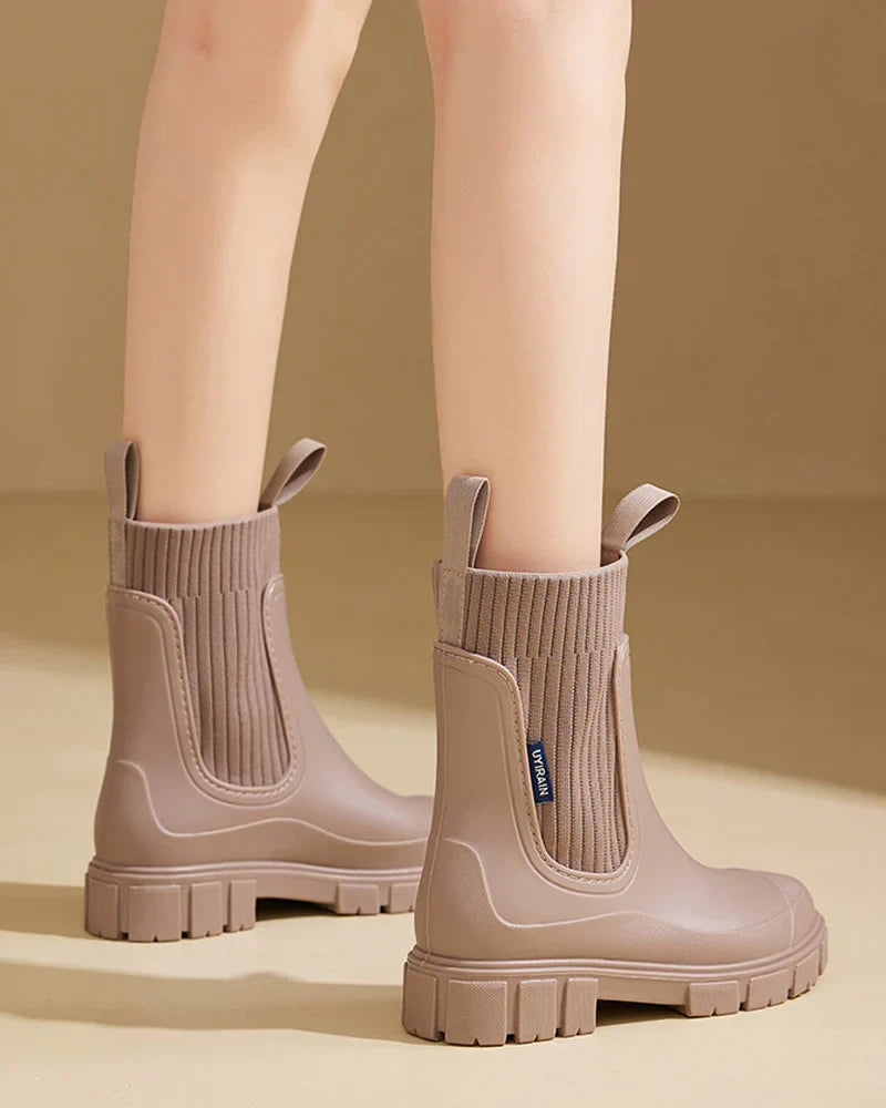 Maisie | Chelsea Boots Rain Boots Waterproof Ankle Boots Women Winter Lug Sole Slip On