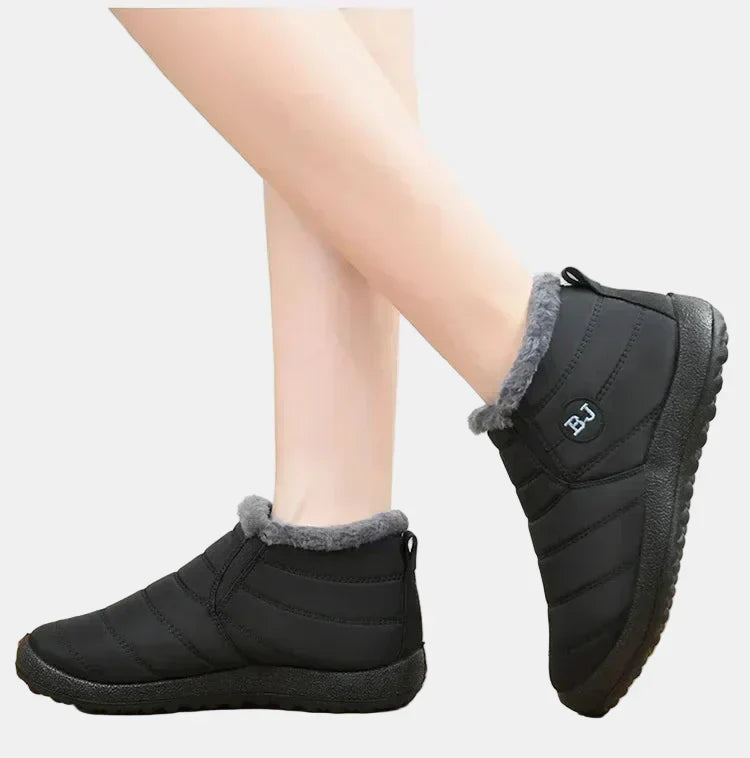 Aurora1 | Waterproof Boots, Ankle Boots, Women, Quilted, Fleece Lined, Slip On, Warm, Winter, Snow