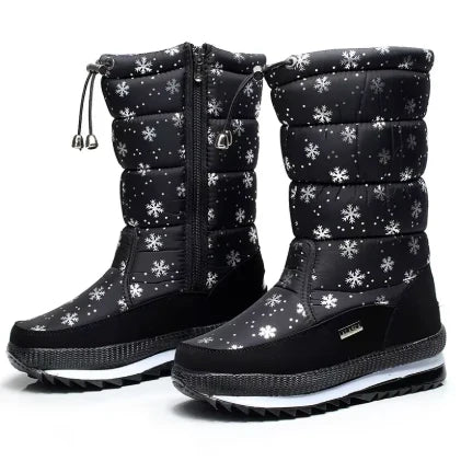 Marta | Snow Boots Winter Boots Waterproof Puffer Boots Women Warm Side Zip Padded Quilted